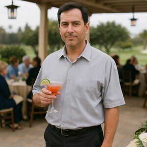 Pierre Cardin Men's Blue Checkered Shirt